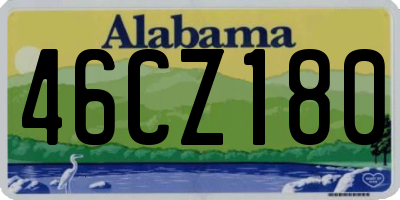 AL license plate 46CZ180