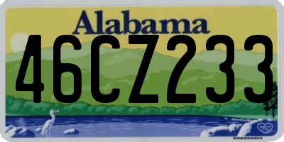 AL license plate 46CZ233