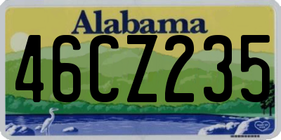 AL license plate 46CZ235