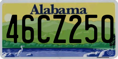AL license plate 46CZ250