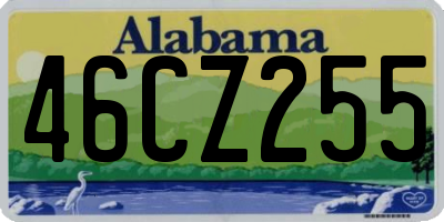 AL license plate 46CZ255