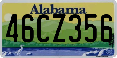 AL license plate 46CZ356