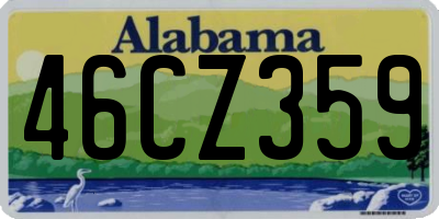 AL license plate 46CZ359