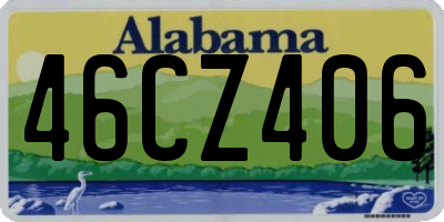 AL license plate 46CZ406