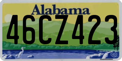 AL license plate 46CZ423