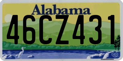 AL license plate 46CZ431