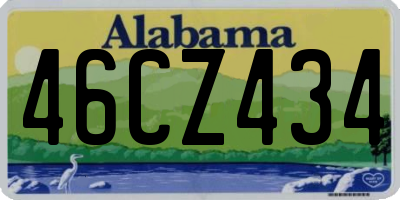 AL license plate 46CZ434