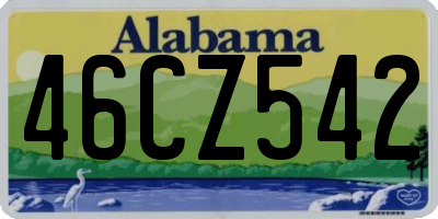 AL license plate 46CZ542