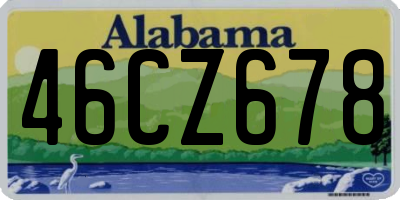 AL license plate 46CZ678