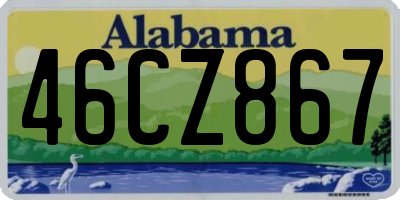 AL license plate 46CZ867
