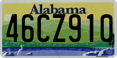 AL license plate 46CZ910