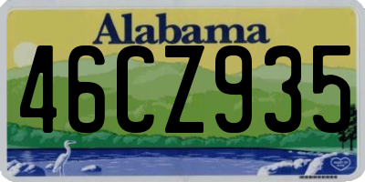 AL license plate 46CZ935