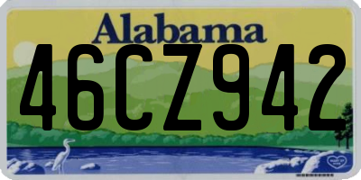 AL license plate 46CZ942