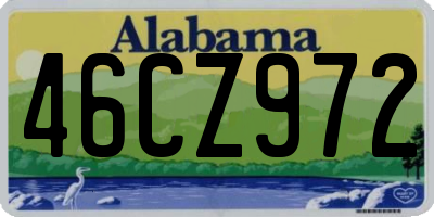 AL license plate 46CZ972