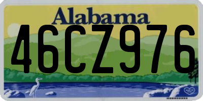 AL license plate 46CZ976