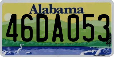 AL license plate 46DA053