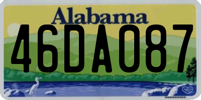 AL license plate 46DA087