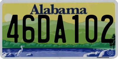 AL license plate 46DA102