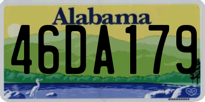 AL license plate 46DA179
