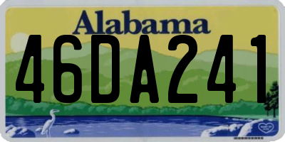 AL license plate 46DA241