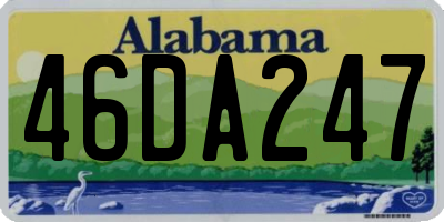 AL license plate 46DA247