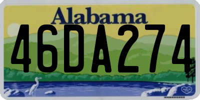 AL license plate 46DA274