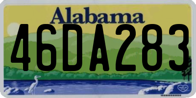 AL license plate 46DA283