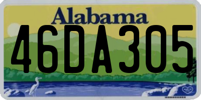 AL license plate 46DA305