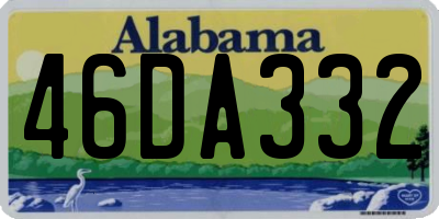 AL license plate 46DA332