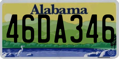AL license plate 46DA346