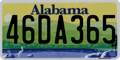 AL license plate 46DA365
