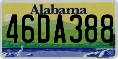 AL license plate 46DA388