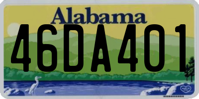 AL license plate 46DA401
