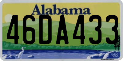 AL license plate 46DA433