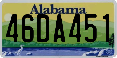 AL license plate 46DA451