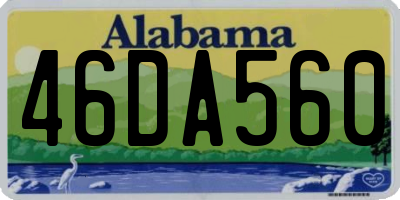 AL license plate 46DA560
