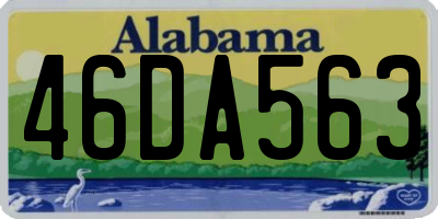AL license plate 46DA563