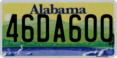 AL license plate 46DA600