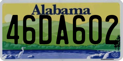 AL license plate 46DA602