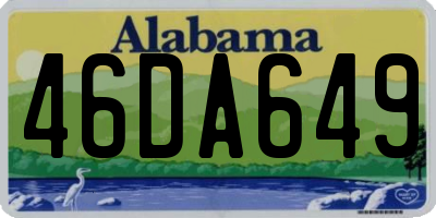 AL license plate 46DA649