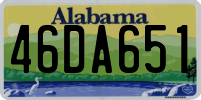 AL license plate 46DA651