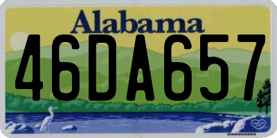 AL license plate 46DA657