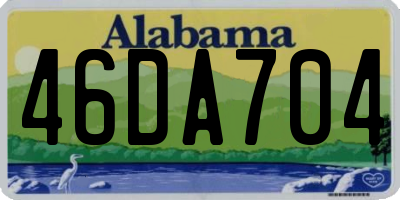 AL license plate 46DA704