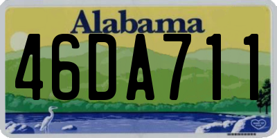 AL license plate 46DA711