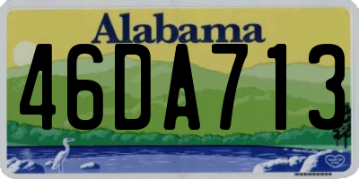 AL license plate 46DA713