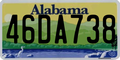 AL license plate 46DA738