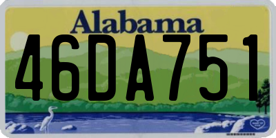 AL license plate 46DA751