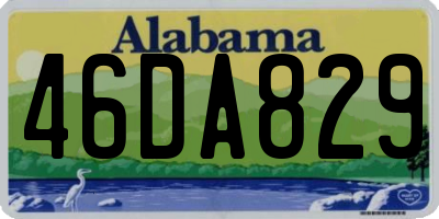 AL license plate 46DA829