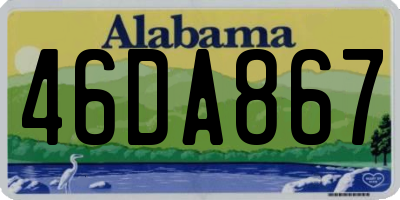AL license plate 46DA867