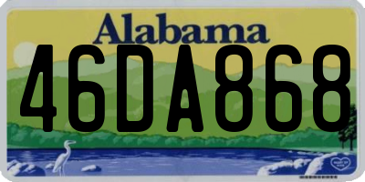 AL license plate 46DA868